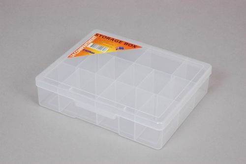 14 compartment clear plastic storage box