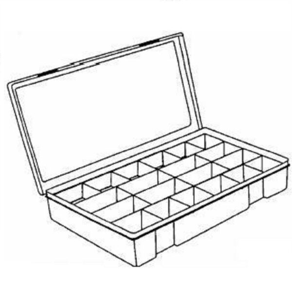 1H-097 20 Compartment Clear Storage Box