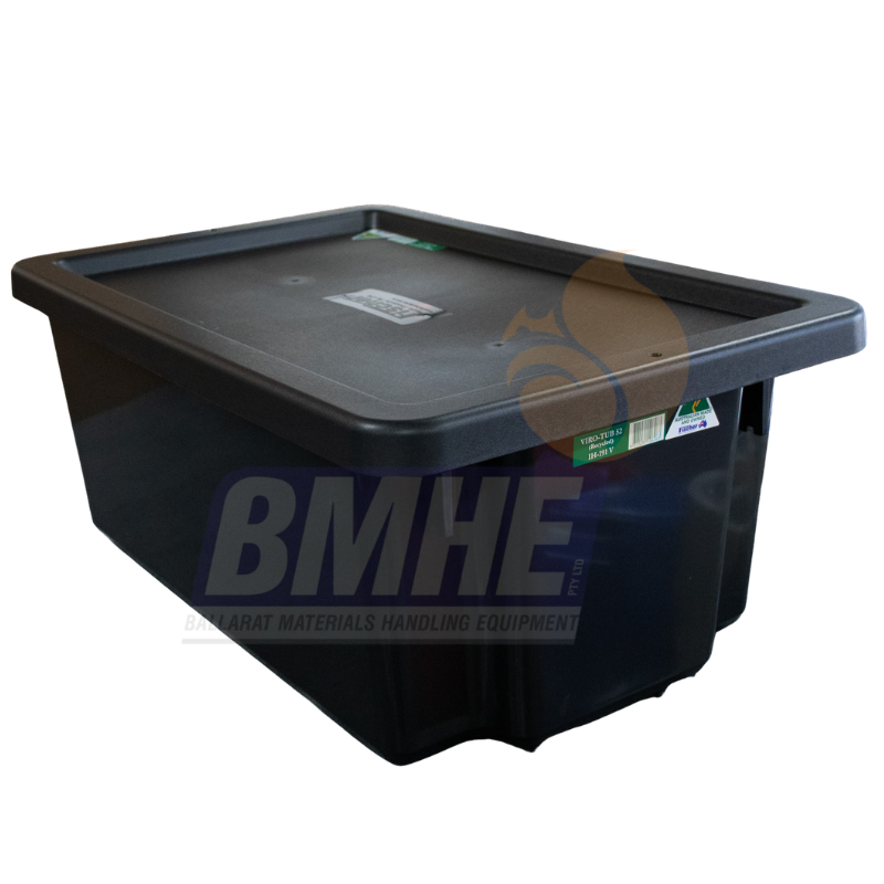 52 Litre Stack Nest Crate Black - Image 4