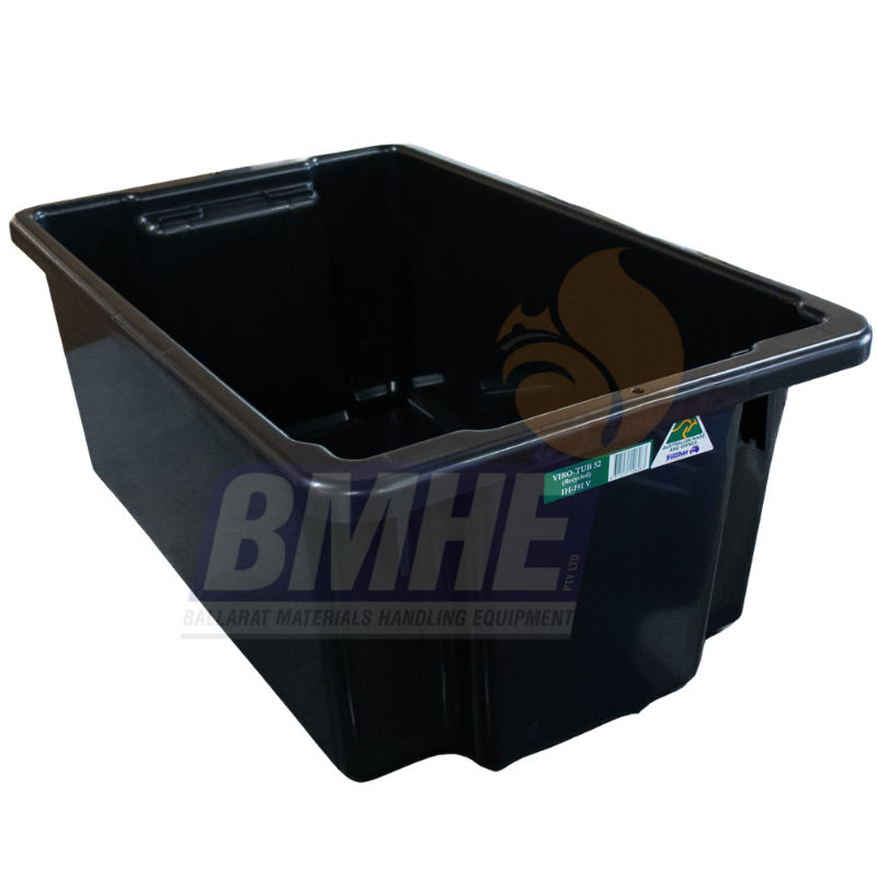 52 Litre Stack Nest Crate Black