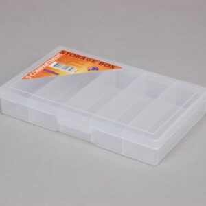 5 compartment clear plastic storage box