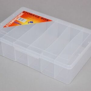 6 Compartment Clear Plastic Storage Box