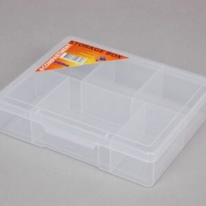6 compartment clear plastic storage box