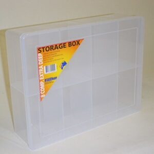 8 Compartment Clear Plastic Storage Box