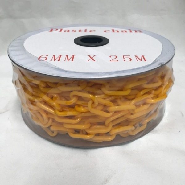 6mm Yellow Safety Chain Roll of 25m 1046 548 1