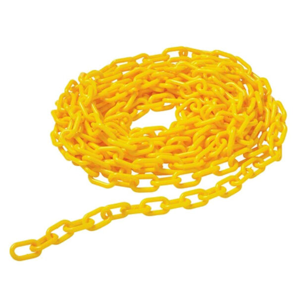 yellow plastic safety chain