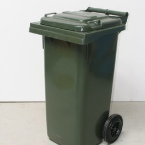 80 Litre Wheelie Bin in Dark Green