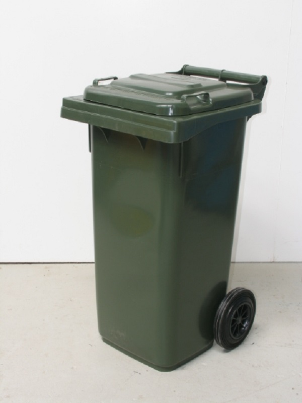 80 Litre Wheelie Bin in Dark Green