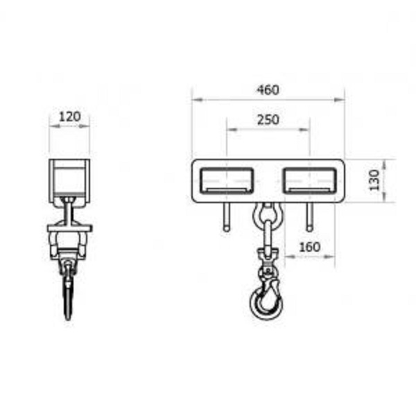 Forklift Tyne Hook 1000kg Specs