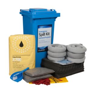 120 Litre General Purpose Spill Kit Bin and contents