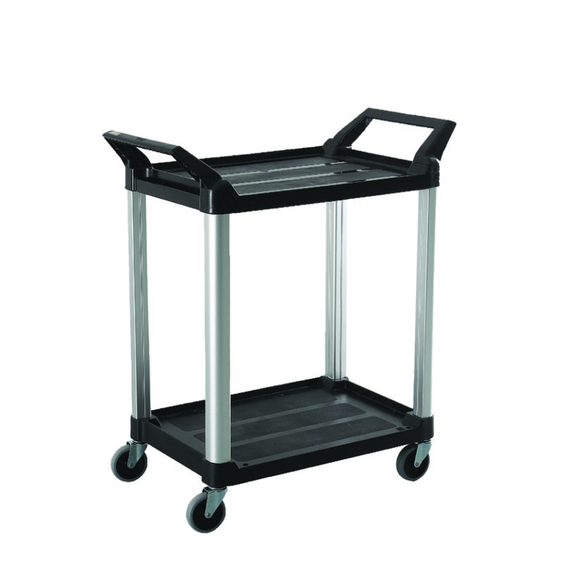2 Shelf Cart Large Black
