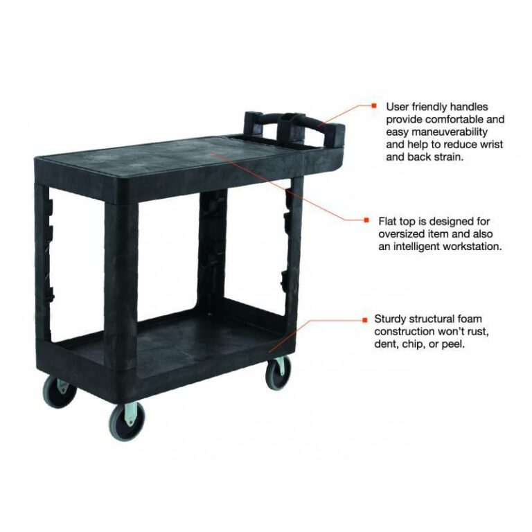 2 Flat Shelf Utility Cart » BMHE