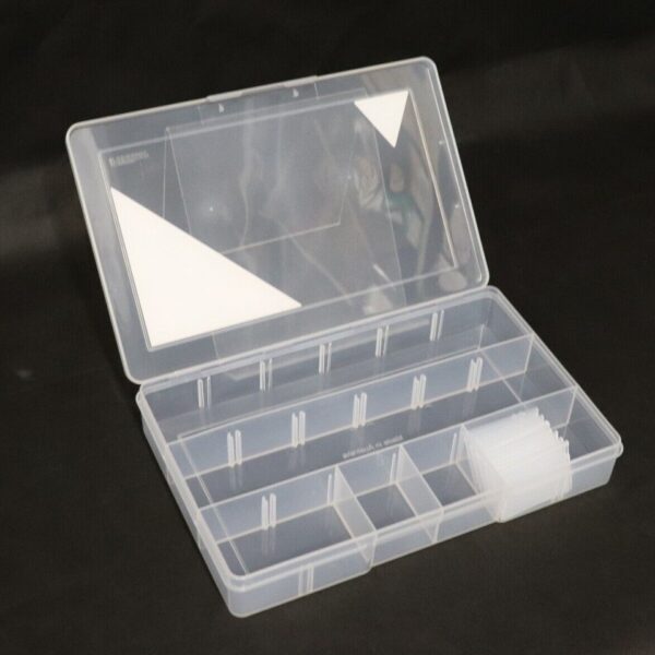 18 COMPARTMENT BOX MOVABLE DIVIDERS
